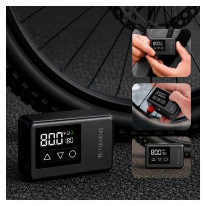 Pompe à vélo électrique - Mini compresseur d'air 120 PSI - Toutes les valves