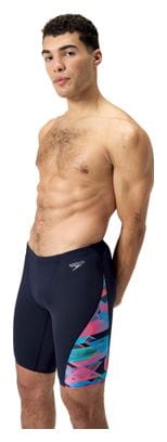 Maillot de bain Speedo Allover Digital V-Cut Jammer Bleu / Rose