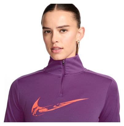 Chaqueta 1/4 Cremallera Nike Swoosh Violeta Mujer <strong>