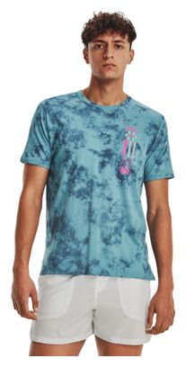 Maillot manches courtes Under Armour Run Anywhere Bleu Rose