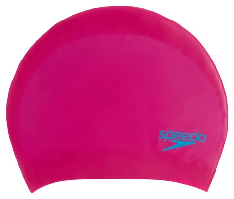 Junior Swim Cap for Long Hair Pink/Blue