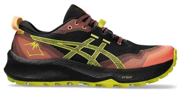 Asics Gel Trabuco 12 Zwart Roze Geel Dames Trail Loopschoenen