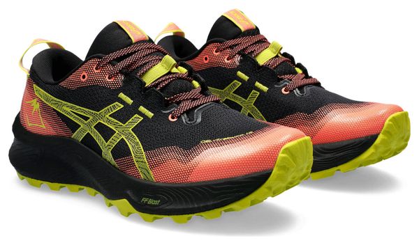 Chaussures de Trail Running Femme Asics Gel Trabuco 12 Noir Rose Jaune