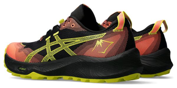 Asics Gel Trabuco 12 Zwart Roze Geel Dames Trail Loopschoenen