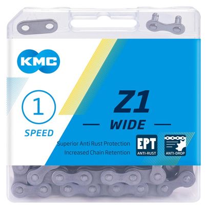 KMC Z1 Wide EPT Single Speed Chain Silver