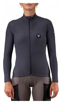 Camiseta de manga larga para mujer LeBram Off-Road de entretiempo, gris titanio