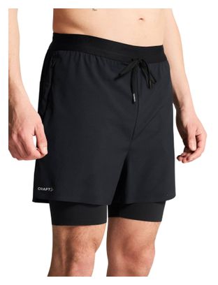Pantalones cortos 2 en 1 Craft Hypervent Negro Hombre