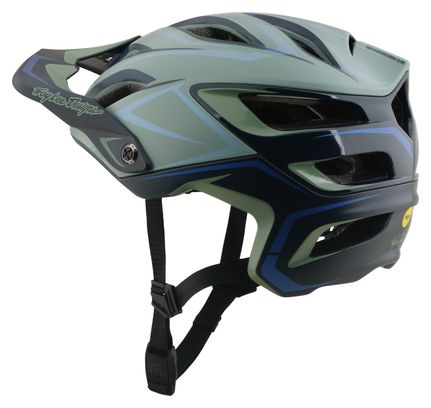 Casque VTT Troy Lee Designs A3 Mips Pin Sage Gris/Bleu
