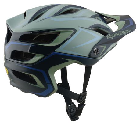Casque VTT Troy Lee Designs A3 Mips Pin Sage Gris/Bleu