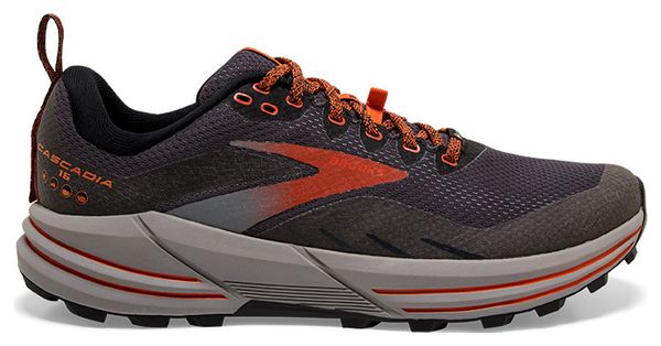 Brooks Cascadia 16 GTX Trail Scarpe Nere Rosse Uomo