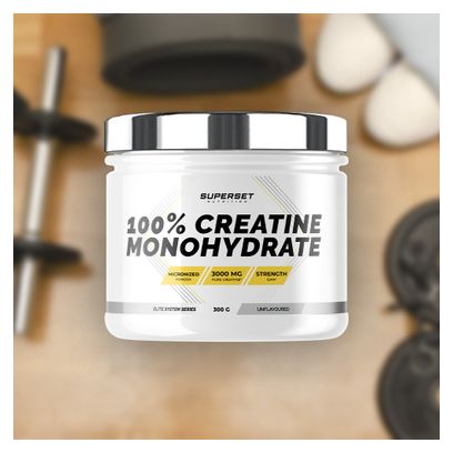 100% Creatine Monohydrate (300g) - Superset Nutrition - Créatines