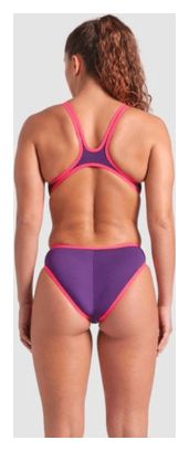 Traje de baño Arena One Big Logo Violeta/Corail para mujer