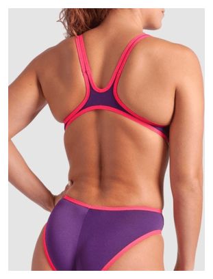 Traje de baño Arena One Big Logo Violeta/Corail para mujer