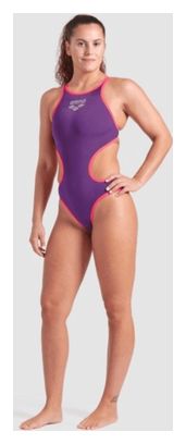 Traje de baño Arena One Big Logo Violeta/Corail para mujer
