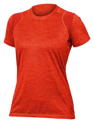 Endura SingleTrack Women&#39;s Short Sleeve Jersey Paprika Orange