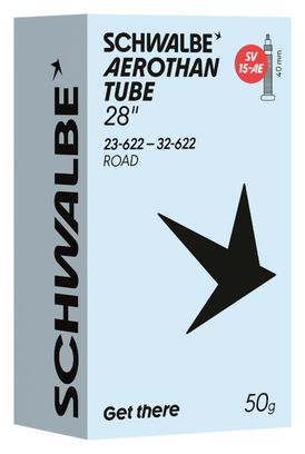 Cámara de aire ligera Schwalbe Aerothan Road SV15AE 700 mm Presta 40 mm