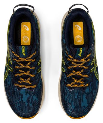 Asics Fuji Lite 3 Blue Yellow Trail Running Shoes