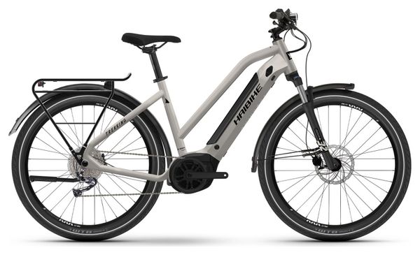 Bicicleta eléctrica de montaña Haibike Trekking 3 Mid Shimano Alivio 9V 500Wh 27,5'' Gris claro 2023