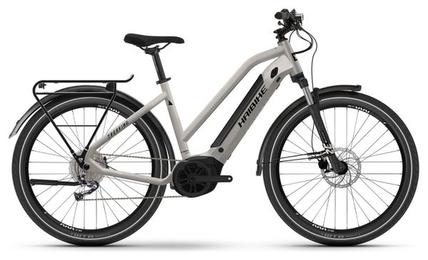 VTC Électrique Haibike Trekking 3 Mid Shimano Alivio 9V 500Wh 27.5'' Gris Clair 2023