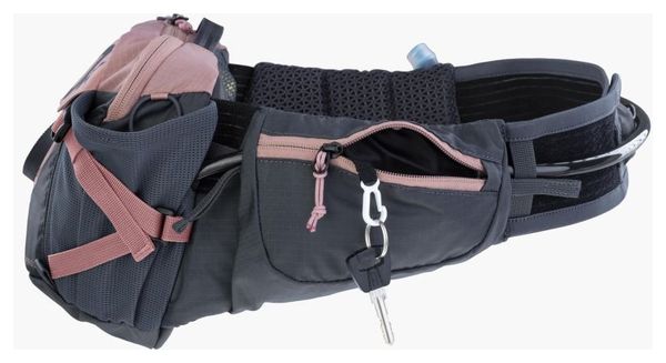 Riñonera de hidratación Evoc Hip Pack Pro 3 rosa y gris