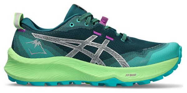 Chaussures de Trail Running Femme Asics Gel Trabuco 12 Vert Argent