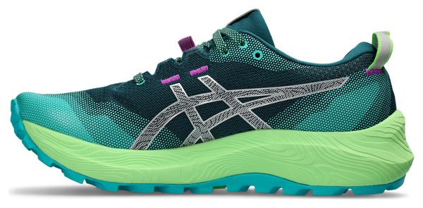 Chaussures de Trail Running Femme Asics Gel Trabuco 12 Vert Argent