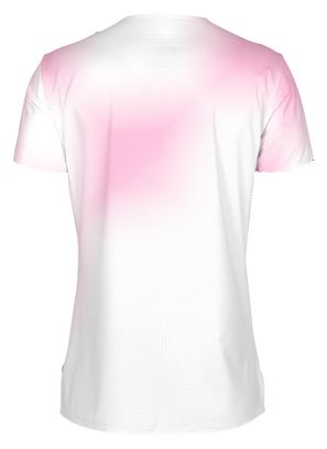 Maglia a maniche corte Surpas Stride bianca/rosa da donna