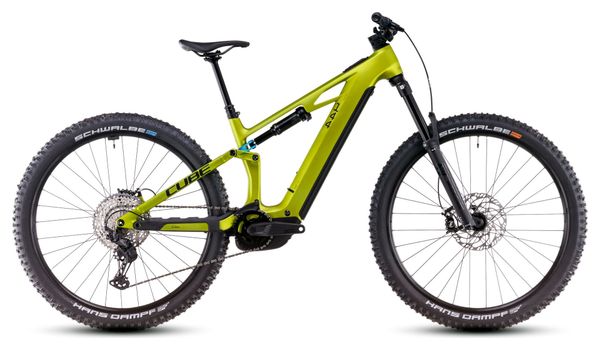 VTT Électrique Tout-Suspendu Cube Stereo Hybrid One44 HPC Race 800 Shimano Deore XT 12V 800 Wh 29'' Vert Flash Lime 2025 - Produit Reconditionné