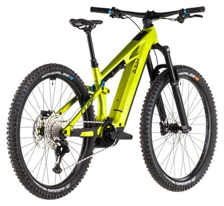 VTT Électrique Tout-Suspendu Cube Stereo Hybrid One44 HPC Race 800 Shimano Deore XT 12V 800 Wh 29'' Vert Flash Lime 2025 - Produit Reconditionné