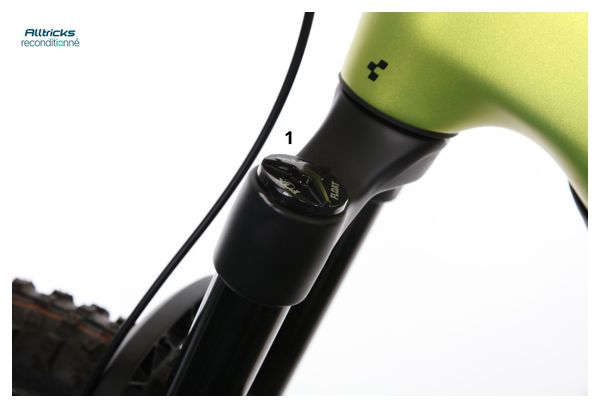 VTT Électrique Tout-Suspendu Cube Stereo Hybrid One44 HPC Race 800 Shimano Deore XT 12V 800 Wh 29'' Vert Flash Lime 2025 - Produit Reconditionné