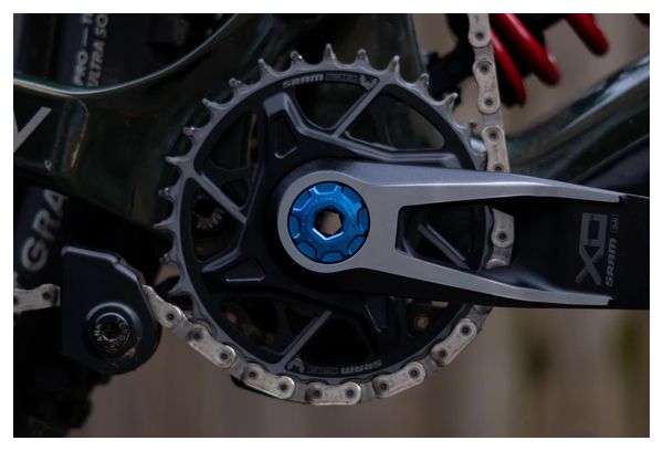 Vis de Pédalier auto-extractrice OAK pour Sram DUB M18/M30 Bleu