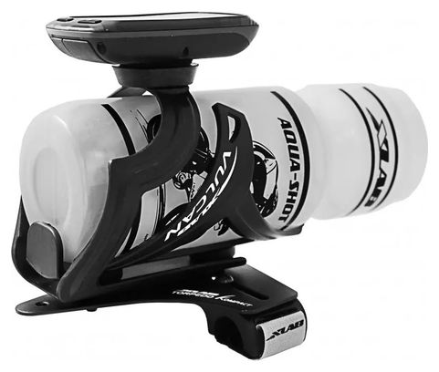 Support de Bidon de Prolongateurs Aero Xlab Torpedo Jompact 125 Noir + Bidon Xlab Aqua Shot 740 ml