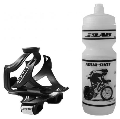 Support de Bidon de Prolongateurs Aero Xlab Torpedo Jompact 125 Noir + Bidon Xlab Aqua Shot 740 ml