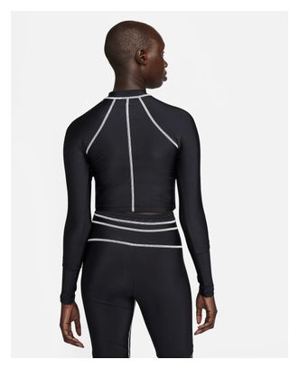 T-shirt de Bain Manches Longues Nike Fusion Noir Femme