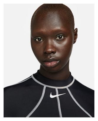 Maglietta da nuoto a manica lunga Nike Fusion Black Donna