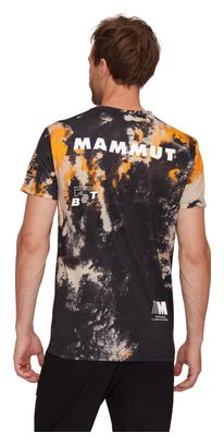 Camiseta Mammut Massone Sport Sender Negra/Naranja
