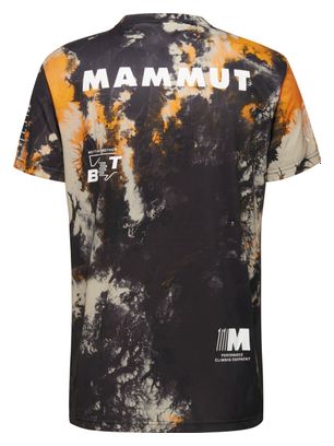 Camiseta Mammut Massone Sport Sender Negra/Naranja