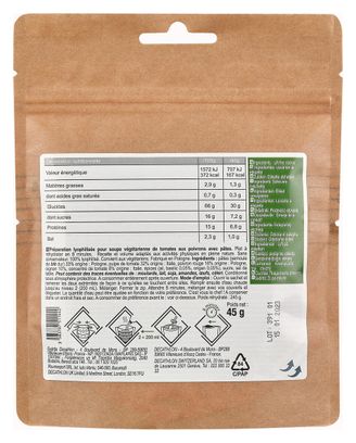 Freeze-dried soup Decathlon Nutrition Tomato / Pepper / Pasta - 45g