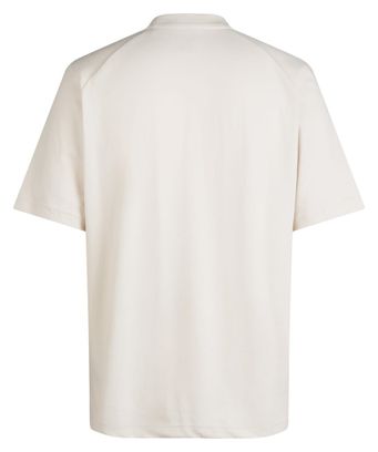 Maglietta Rapha Cotton Logo Beige a maniche corte da uomo