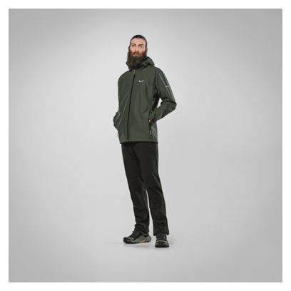 Salewa Puez 2.5L Powertex Giacca Impermeabile Verde Uomo