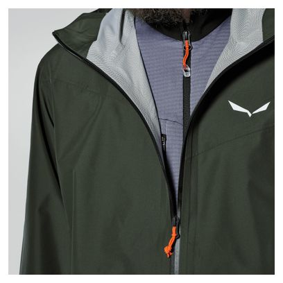 Salewa Puez 2.5L Powertex Giacca Impermeabile Verde Uomo