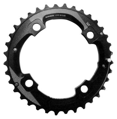 Sram MTB Plato 104BCD AL5 2x11 Velocidad Sin Pin Blast Black