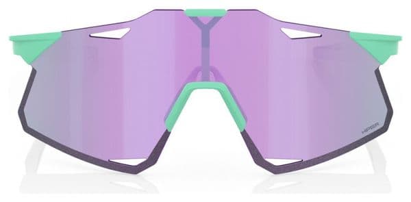 100% Hypercraft Soft Tact Green Glasses - HiPer Mirror Violet Lens