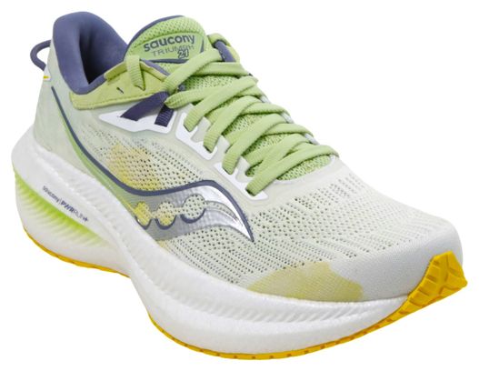 Chaussures de Running Femme Saucony Triumph 21 Blanc Vert