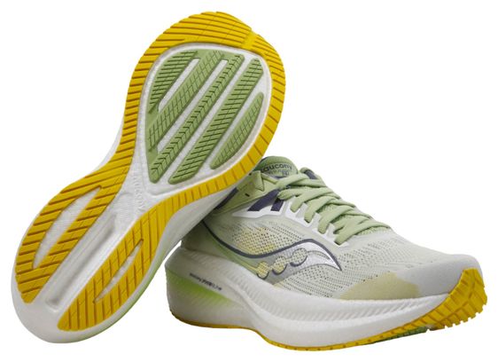 Chaussures de Running Femme Saucony Triumph 21 Blanc Vert