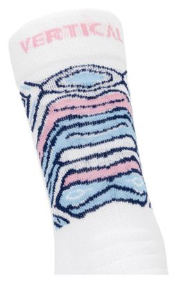 Chaussettes Vertical Mountain Animal Skin Rose/Blanc