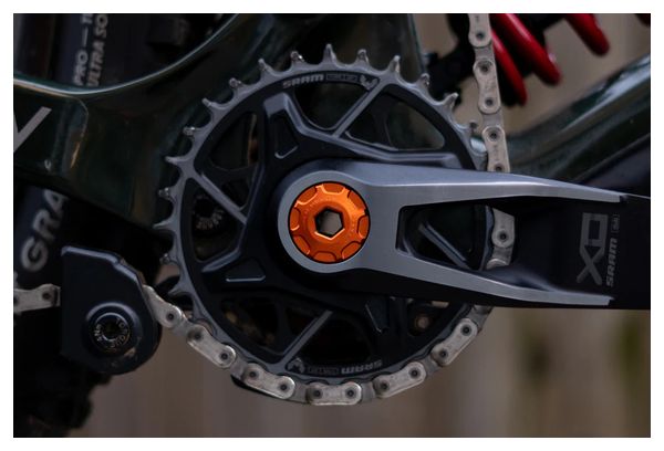 OAK-Tretlagerschraube mit Selbstausdrehfunktion für Sram DUB M18/M30 Orange