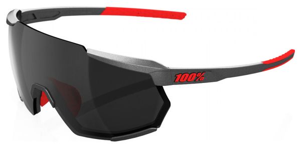 100% Racetrap 3.0 Grigio - Lente a specchio nera