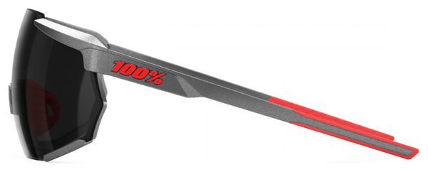 100% Racetrap 3.0 Grigio - Lente a specchio nera