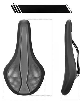 Selle vélo ROCKBROS étanche ergonomique noire